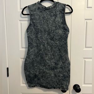 High neck dress with cut out